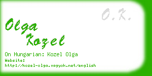 olga kozel business card